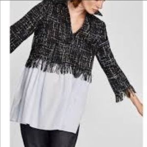 NWT Zara tweed top